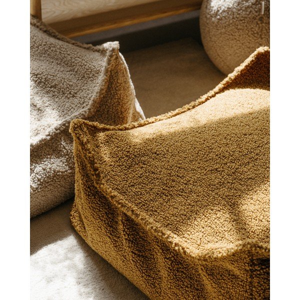 Brūns bērnu sēžammaiss no buklē auduma Square – Wigiwama-image-2