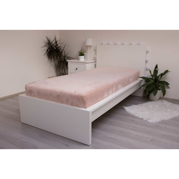 Brūns mikroplīša palags ar gumiju 180x200 cm – Jerry Fabrics-image-2