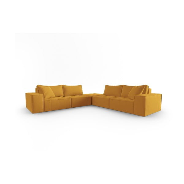 Dzeltens stūra dīvāns Mike – Micadoni Home