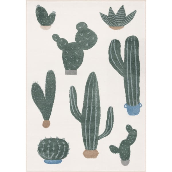 Zaļš/ziloņkaula krāsas bērnu paklājs 80x150 cm Cacto Malachite – FD