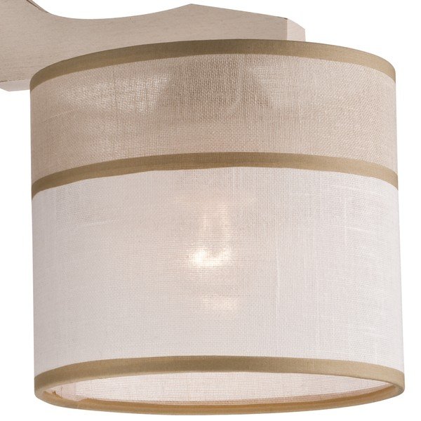 Gaiši brūna griestu lampa ar auduma abažūru ø 16 cm Andrea – LAMKUR-image-4