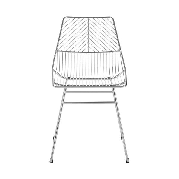 Sudraba krāsas metāla pusdienu krēsls District – Premier Housewares-image-2