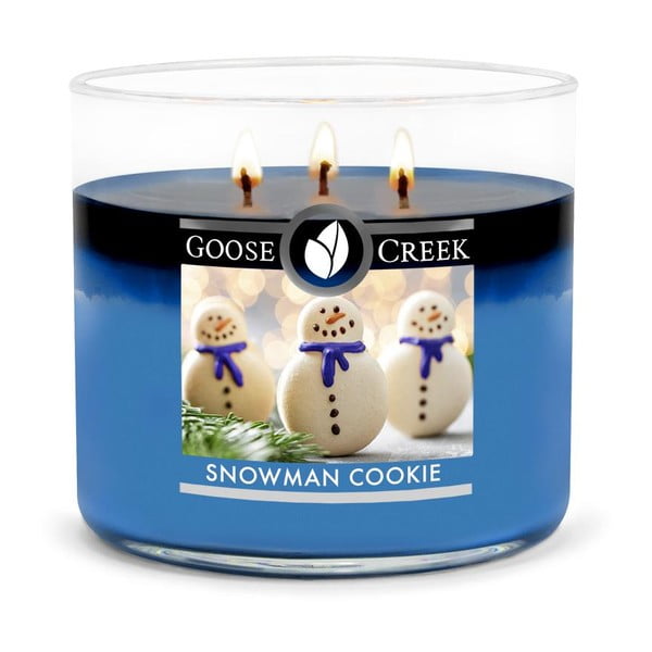 Goose Creek Sniegavīra cepumu aromāta svece stikla burciņā, 35 stundas degšanas laiks