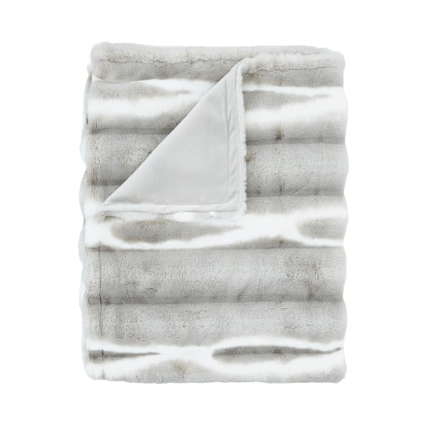 Gaiši pelēks pleds no mākslīgās kažokādas 130x170 cm Flint – Catherine Lansfield