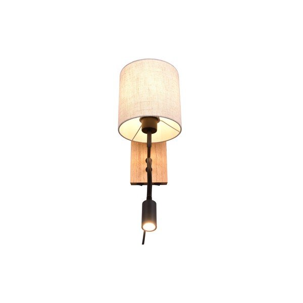 Bēša/dabīga toņa sienas lampa ø 18 cm Nilam – Trio-image-4