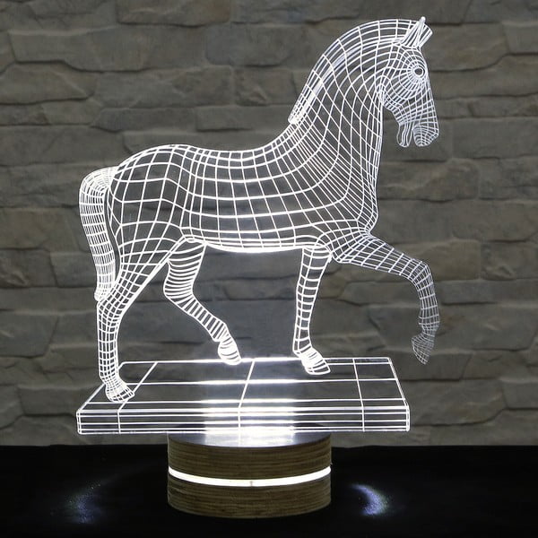 3D galda lampa Big Horse