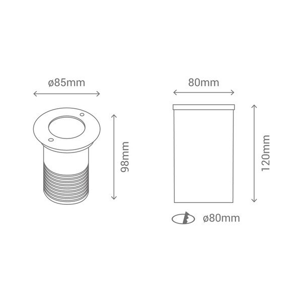 Āra prožektors SULION Cobground, ø 8,5 cm-image-3