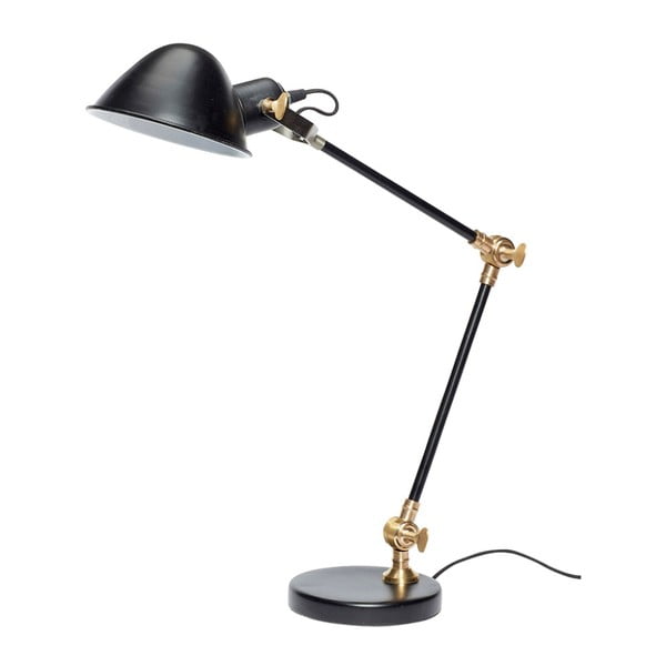 Melna galda lampa Hübsch Osvald