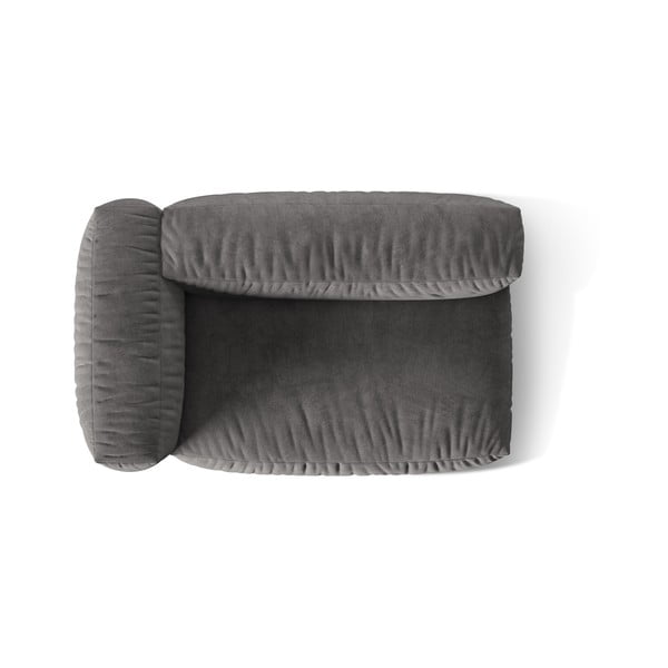 Pelēka samta modulārā dīvāna daļa (ar kreiso stūri) Martina – Micadoni -image-3