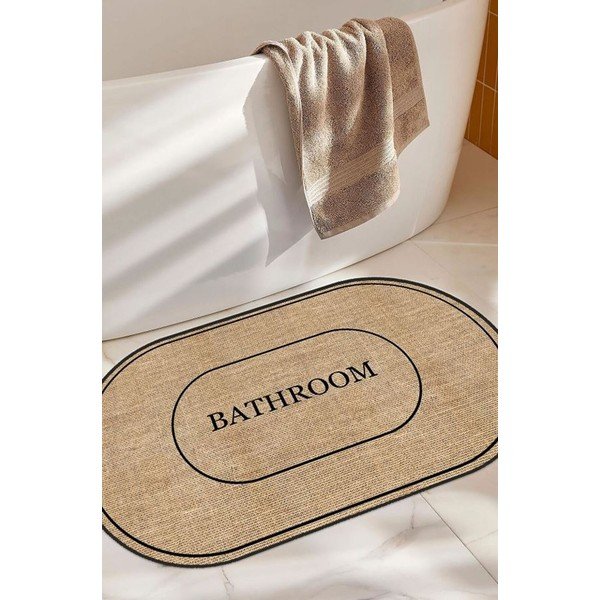 Brūns vannas istabas paklājiņš 60x90 cm Jute Look – Mila Home-image-1