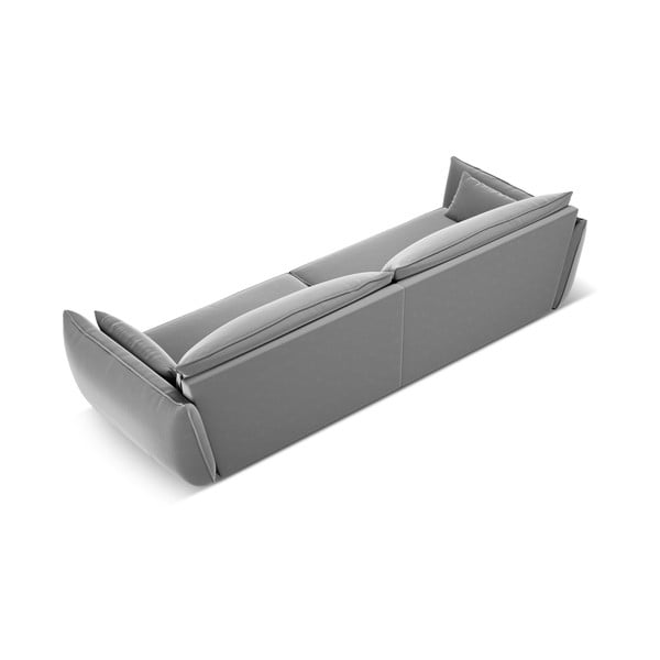 Gaiši pelēks samta dīvāns 248 cm Vanda – Mazzini Sofas-image-3