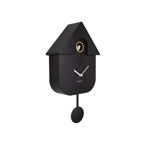 Melns sienas pulkstenis Karlsson Modern Cuckoo, 21,5 x 41,5 cm-image-2