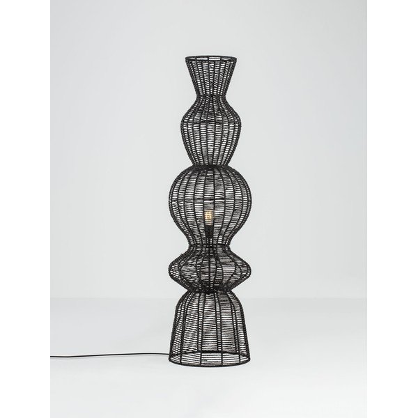 Matēti melna no virves stāvlampa (augstums 136 cm) Breena – Nova Luce-image-4