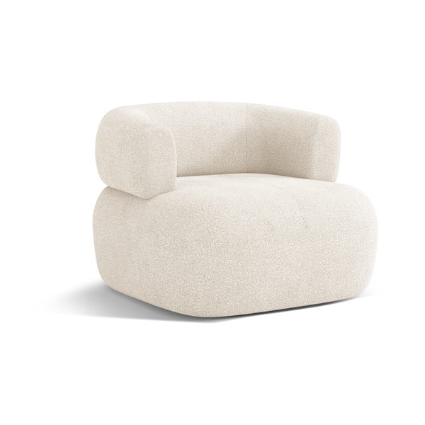 Bēšs atpūtas krēsls no buklē auduma Jenny – Micadoni Home