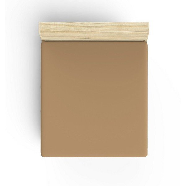 Brūns kokvilnas palags ar gumiju 140x200 cm – Mijolnir