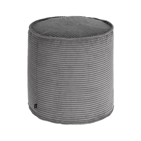 Pelēks velveta pufs Wilma – Kave Home