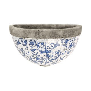 Zili balts keramikas piekaramais puķu pods Esschert Design