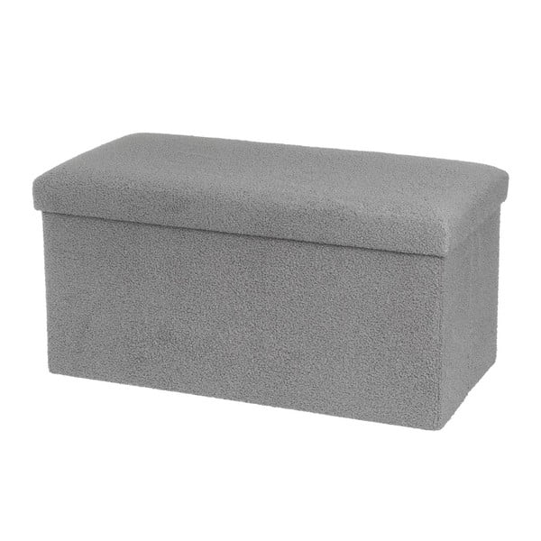 Pelēks pufs no buklē auduma Folding – Casa Selección