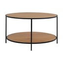 Dabīga toņa apaļš žurnālgaldiņš ar ozolkoka imitācijas galda virsmu ø 80 cm Vita – House Nordic