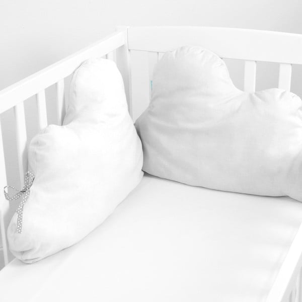 Balta kokvilnas bērnu gultiņas apmale Mr Fox. Nube, 60 x 40 cm-image-1