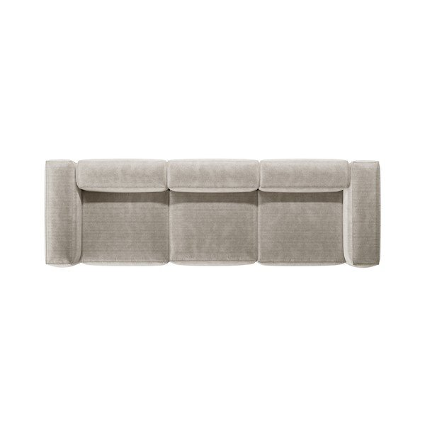 Bēšs velveta dīvāns 364 cm Bergamo – Cosmopolitan Design-image-3