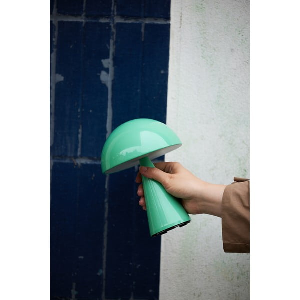 Piparmētru zaļa LED galda lampa ar regulējamu spilgtumu (augstums 20 cm) Mush – Hübsch-image-4