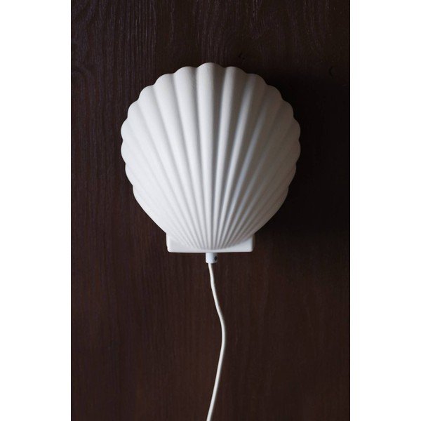 Balta akmensmasas sienas lampa ar vadu Shelly – Jotex-image-2