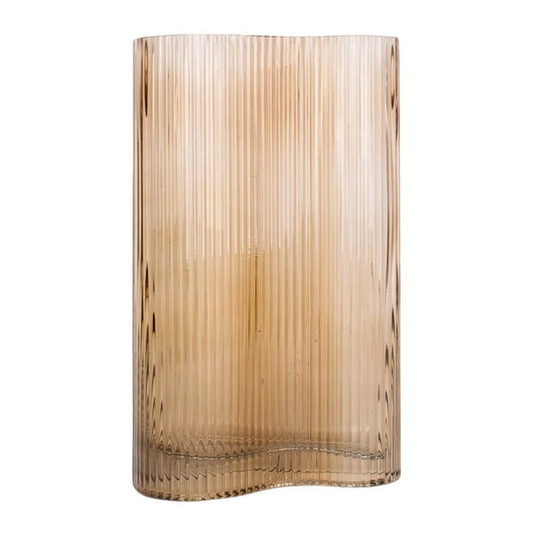 Gaiši brūna stikla vāze PT LIVING Wave, augstums 27 cm-image-3
