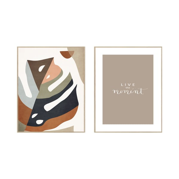 Gleznas (2 gab.) 30x40 cm Live the Moment – knor