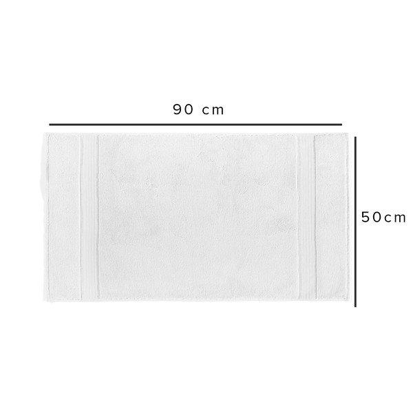 Balts kokvilnas dvielis 50x90 cm Chicago – Foutastic-image-2