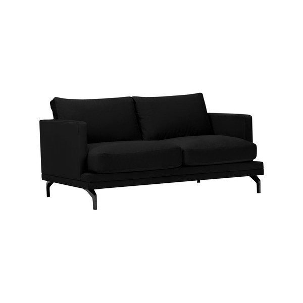 Melns dīvāns ar kāju balstu melnā krāsā Windsor & Co Sofas Jupiter-image-1