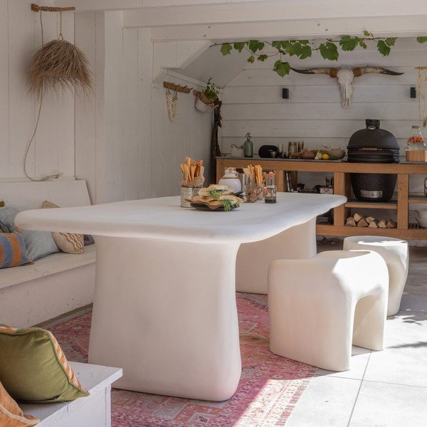 Ziloņkaula krāsas plastmasas dārza krēsls Nivo – WOOOD-image-1