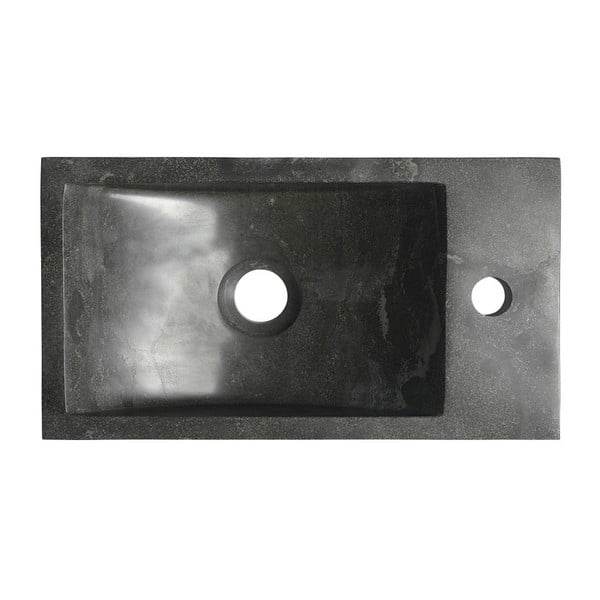 Melna akmens tualetes izlietne 40x22 cm Blok – Sapho-image-2