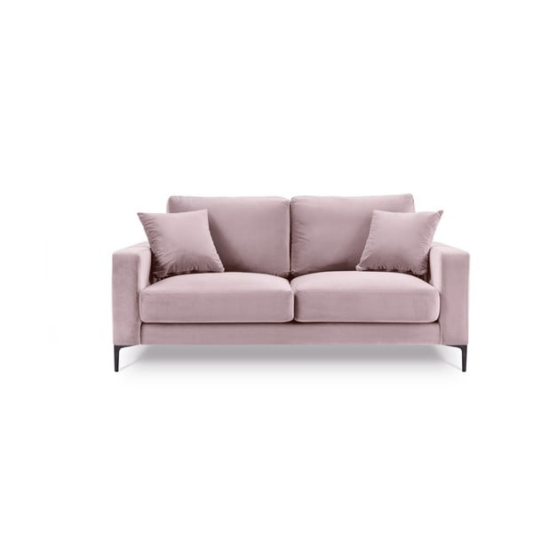Rozā samta dīvāns Kooko Home Harmony, 158 cm