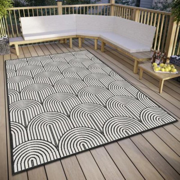 Melnbalts āra paklājs 120x170 cm Pangli Black – Hanse Home-image-2