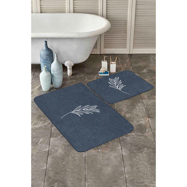 Zili vannas istabas paklājiņi (2 gab.) 60x100 cm – Mila Home-image-3