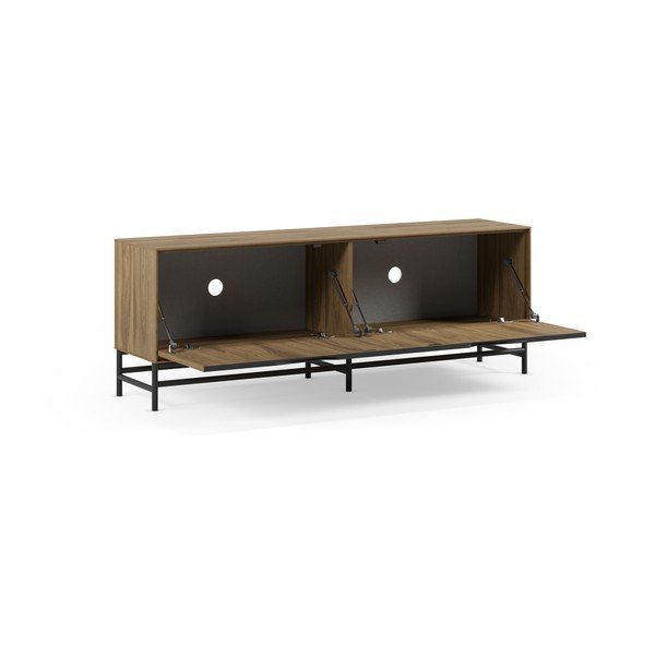 Melns/dabīga toņa TV galdiņš ar ozolkoka imitāciju 150x61x35 cm Aiden – Marckeric-image-3