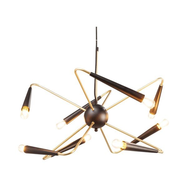 Melna griestu lampa ar zelta detaļām Kare Design Harlekin-image-2