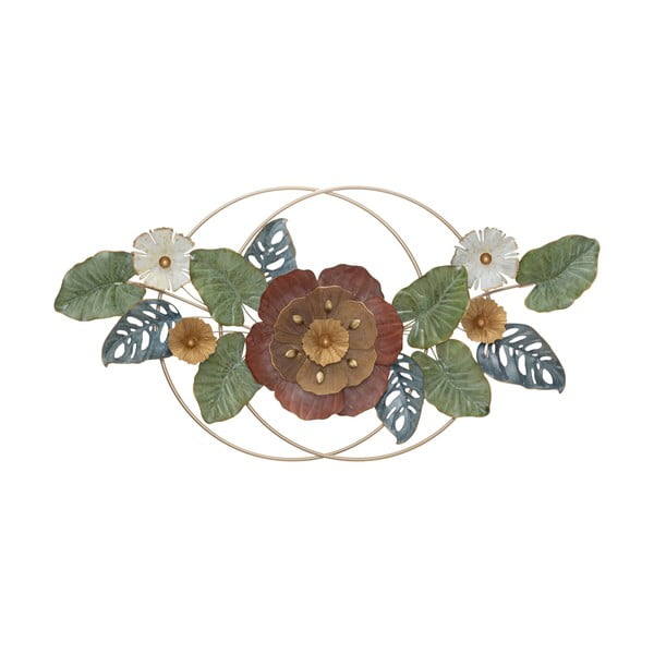 Metāla piekaramais dekors ar ziedu rakstu Mauro Ferretti Eden, 114,5 x 59,5 cm