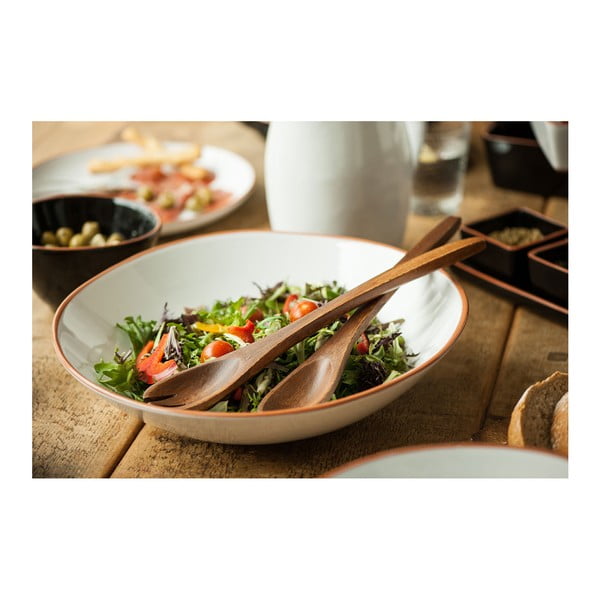 2 akācijas koka salātu karošu komplekts Premier Housewares Socoro-image-2