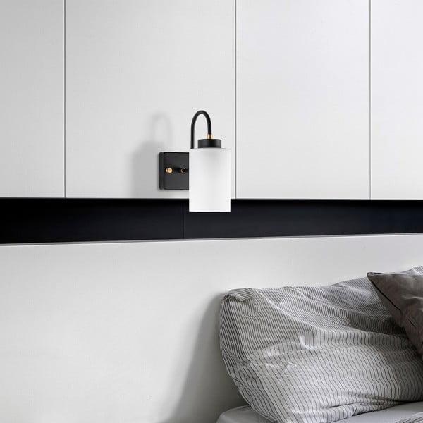 Melnbalta sienas lampa ø 10 cm Duzsuz – Opviq lights-image-1