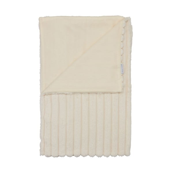 Krēmkrāsas mikroplīša pleds 130x170 cm Cosy Ribbed – Catherine Lansfield