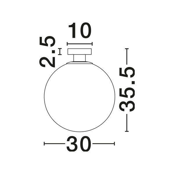 Balta/zelta krāsas stikla griestu lampa Vita – Nova Luce-image-3