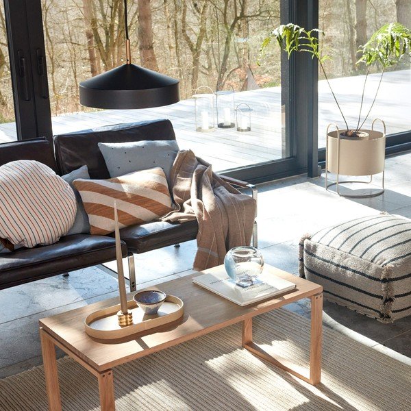 Melna metāla piekaramā lampa ø 30 cm Hatto – OYOY Living Design-image-1