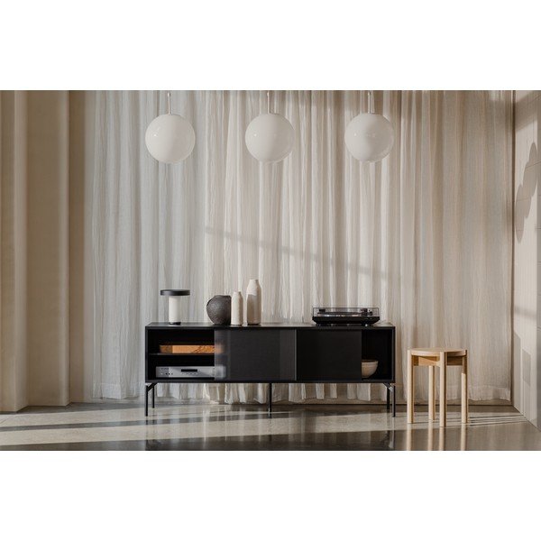 Melns TV galdiņš 160x60x42 cm Met – noo.ma-image-1