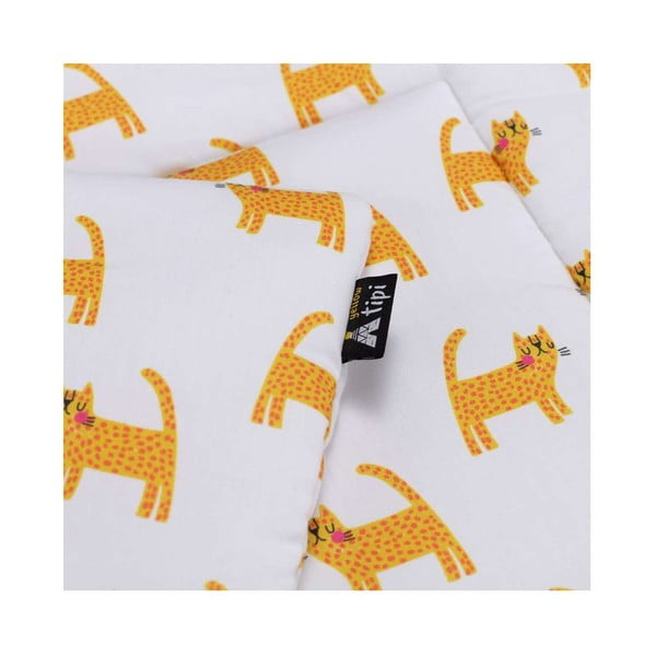 Balts/oranžs bērnu gultiņas komplekts Sweet Dreams – Yellow Tipi-image-3