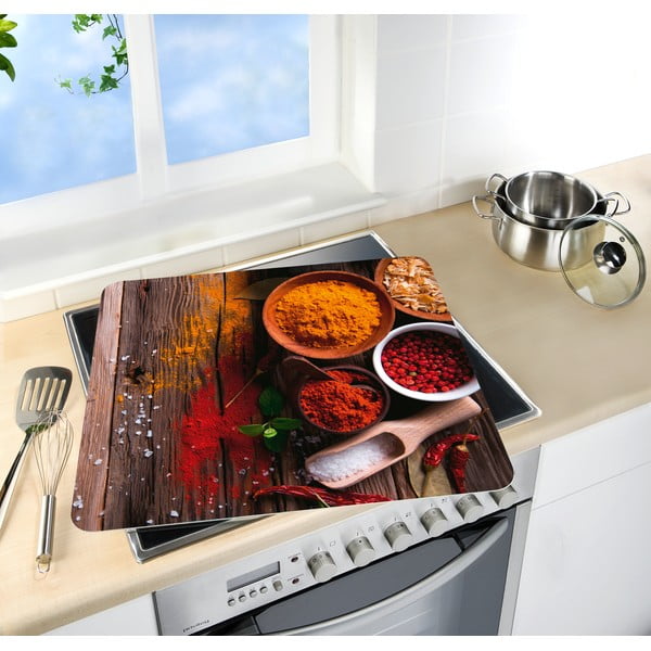 Stikla sienas aizsargplāksne plītij Wenko Spice, 50 x 56 cm-image-2