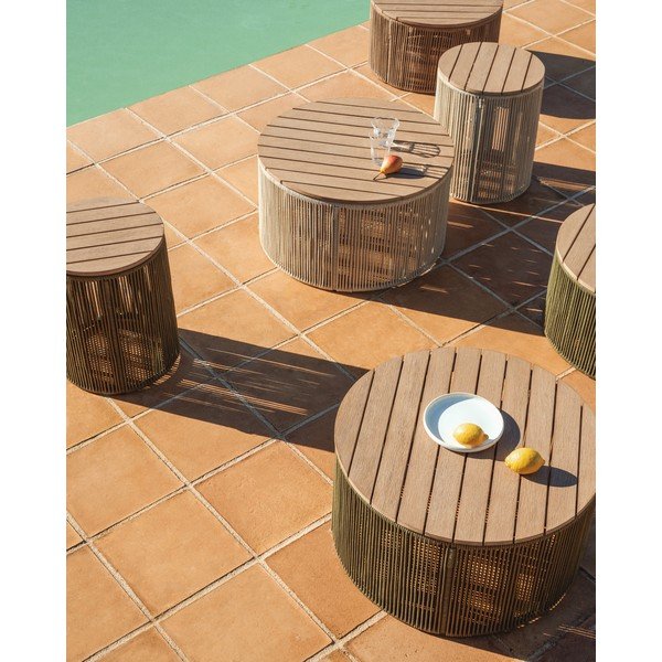 Apaļš dārza kafijas galdiņš ar akācijas koka galda virsmu ø 60 cm Dandara – Kave Home-image-3