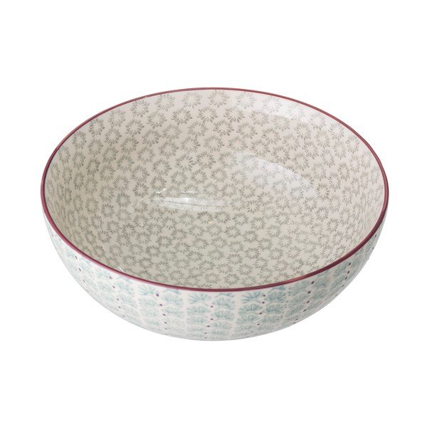 Zila un baltu keramikas bļoda Bloomingville Maya, ø 28,5 cm-image-2