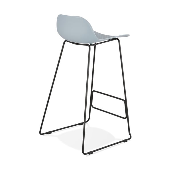 Gaiši zils bāra krēsls ar melnām kājām Kokoon Slade, sēdekļa augstums 76 cm-image-3